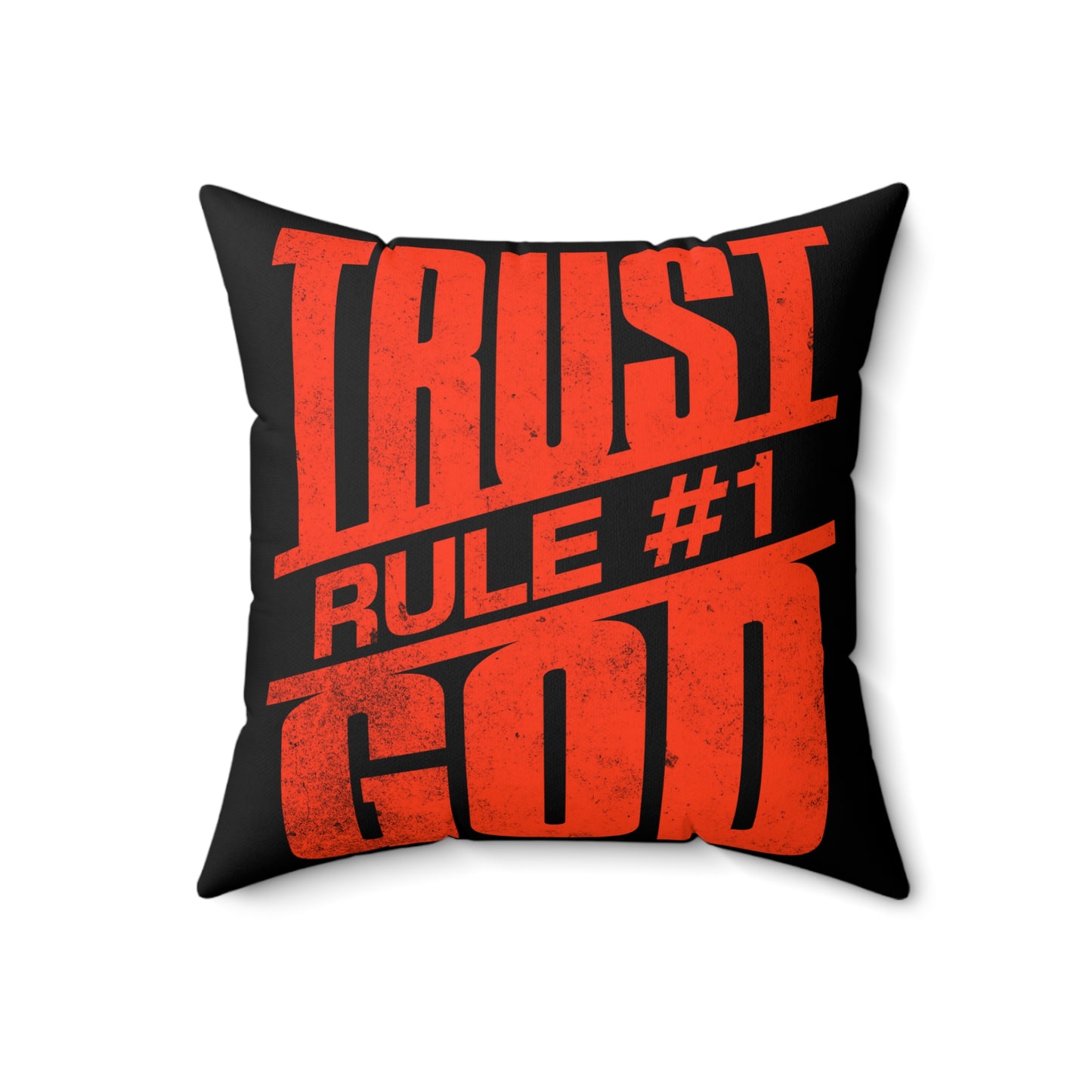 Rule #1: Trust God" Decorative Pillow – Worship Accessories