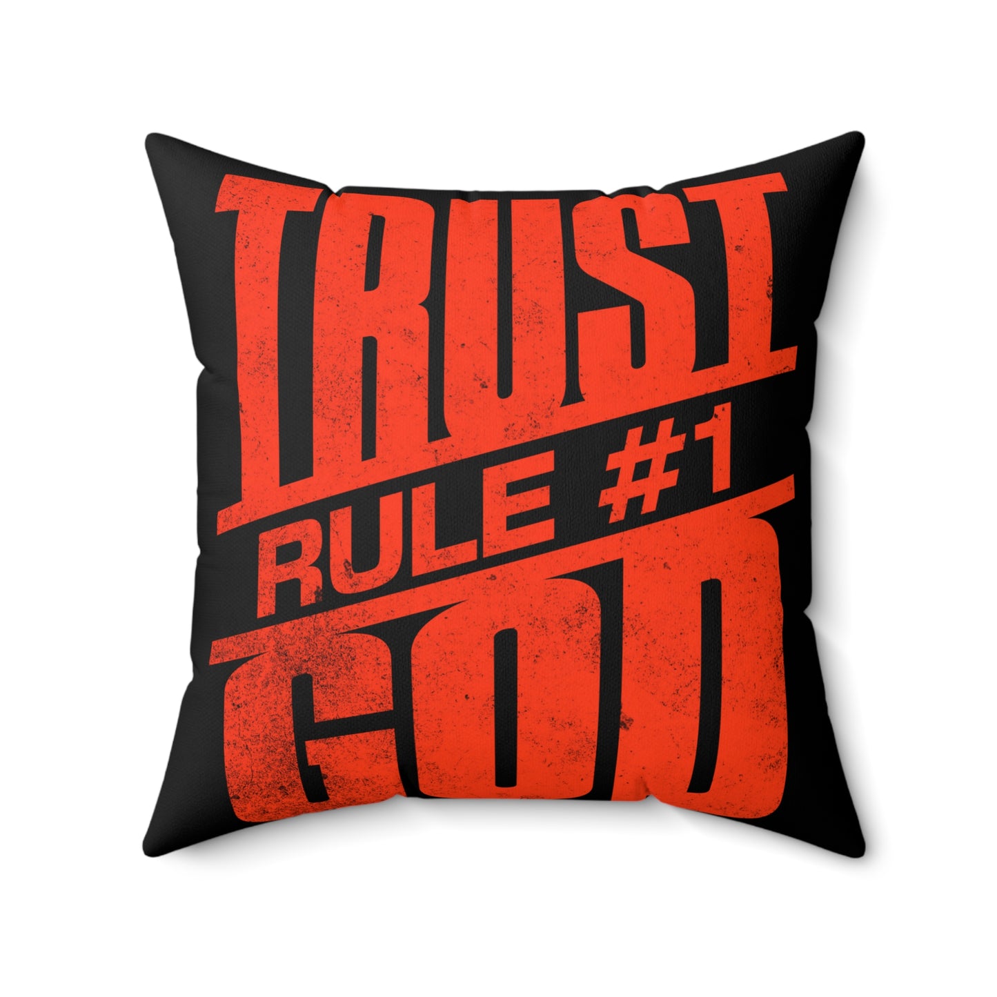 Rule #1: Trust God" Decorative Pillow – Worship Accessories