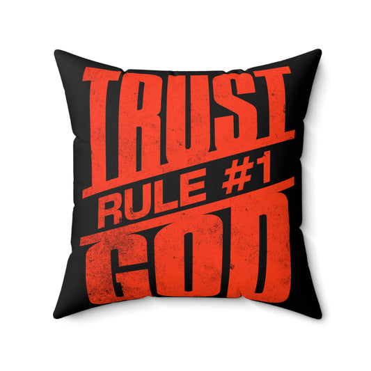 Rule #1: Trust God" Decorative Pillow – Worship Accessories