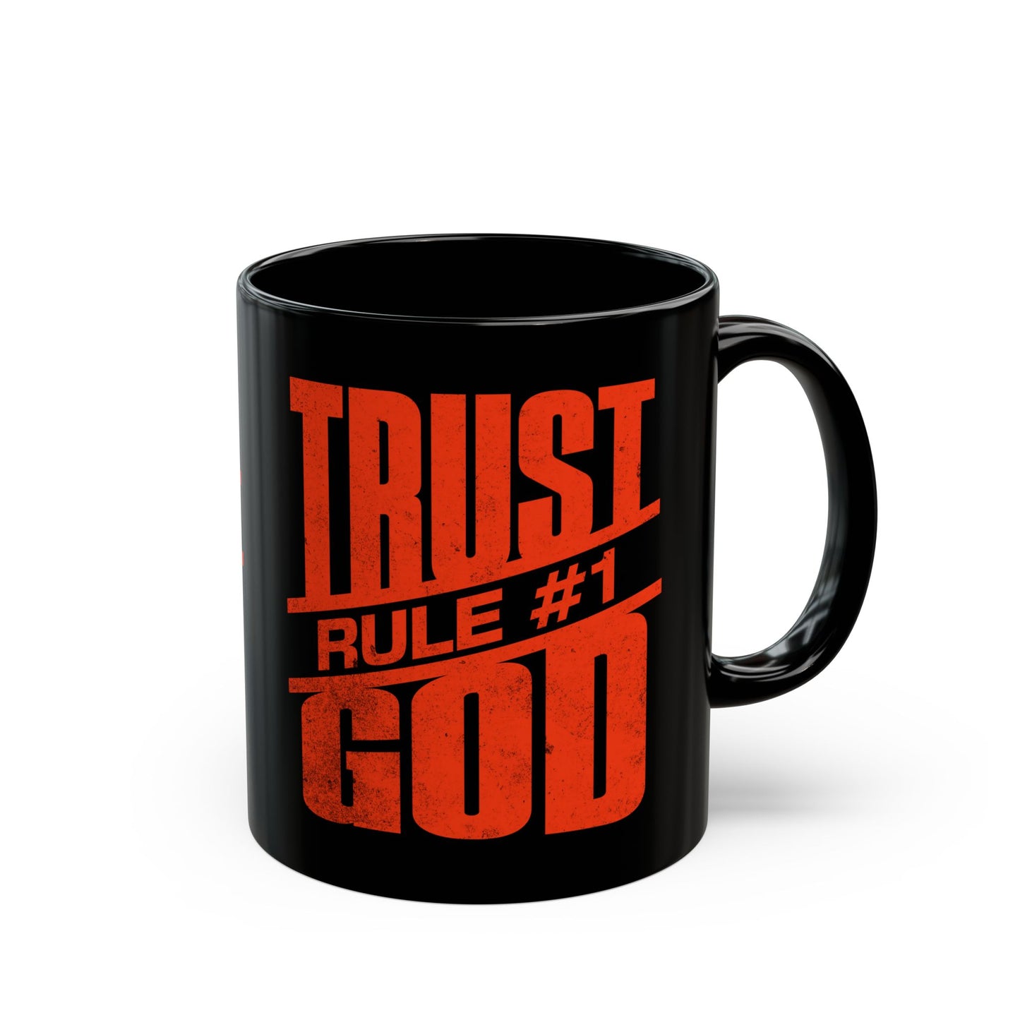 Rule #1: Trust God" Black Mug – Worship Accessories