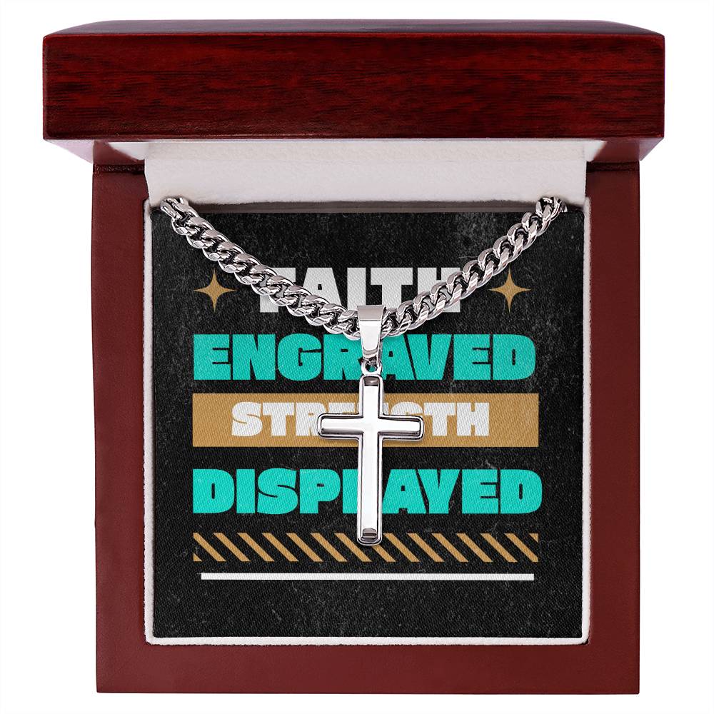 Faith Engraved, Strength Displayed Necklace