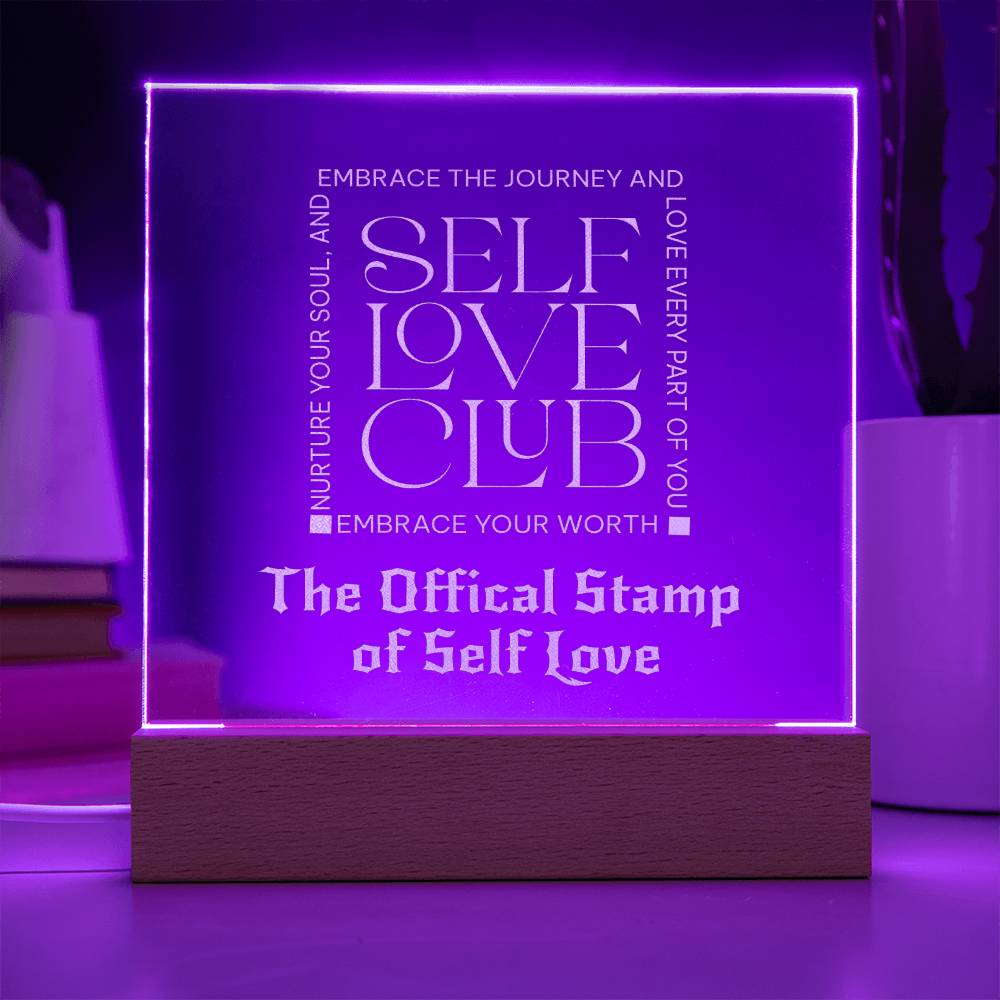 The Official Stamp of Self Love Engraved Plaque