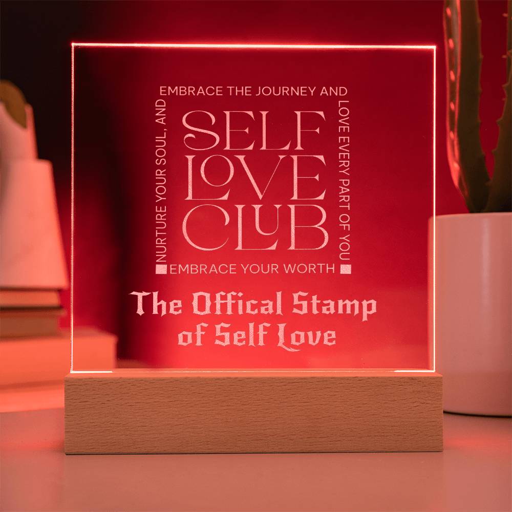 The Official Stamp of Self Love Engraved Plaque