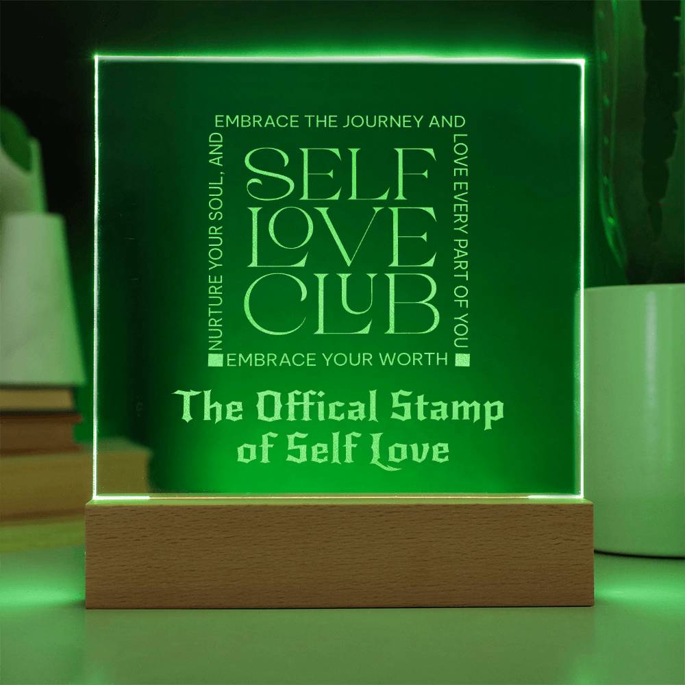 The Official Stamp of Self Love Engraved Plaque