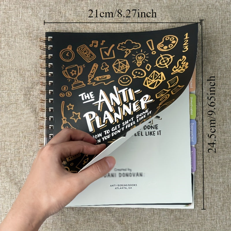 Anti-Procrastination Spiral Planner – Productivity Task Organizer