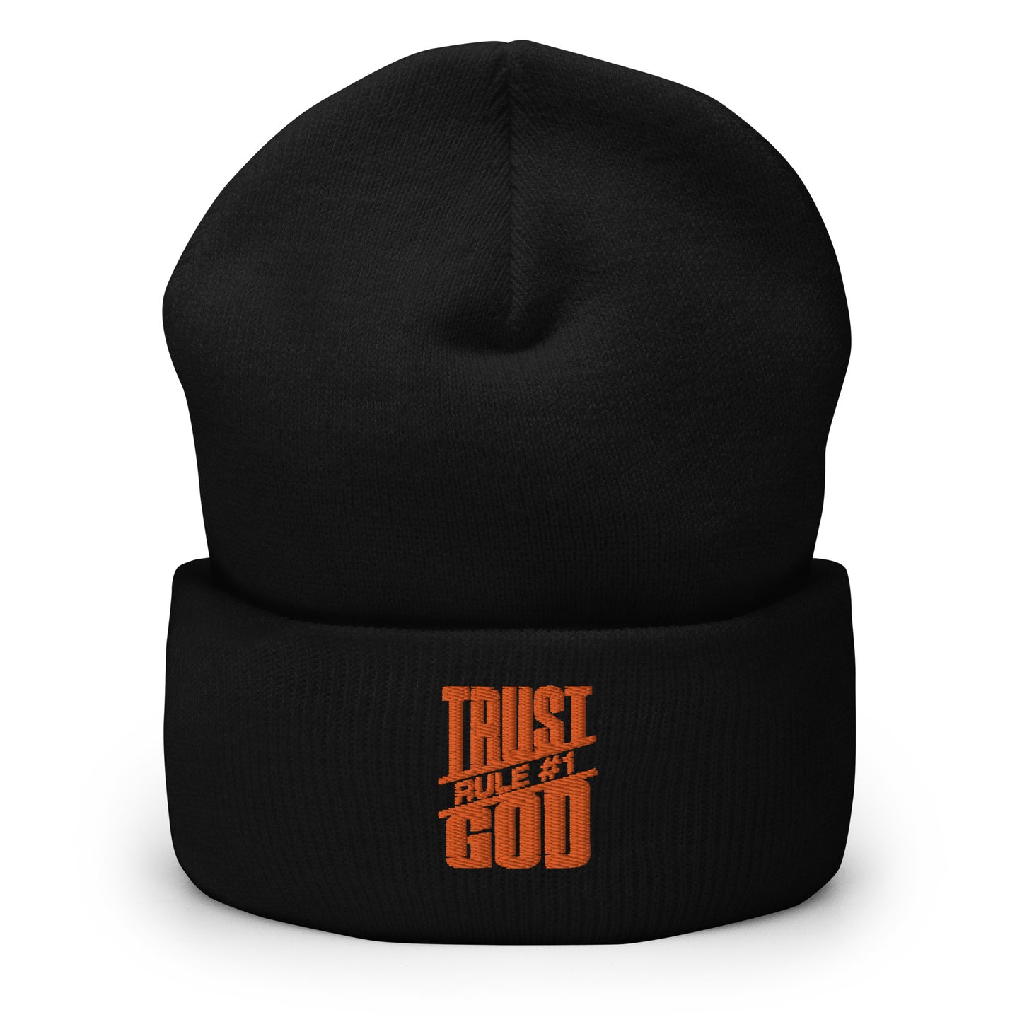 Rule 1# Trust God Cuffed Beanie Faith Clothing