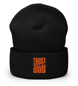 Rule 1# Trust God Cuffed Beanie Faith Clothing